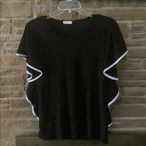 Black and white blouse